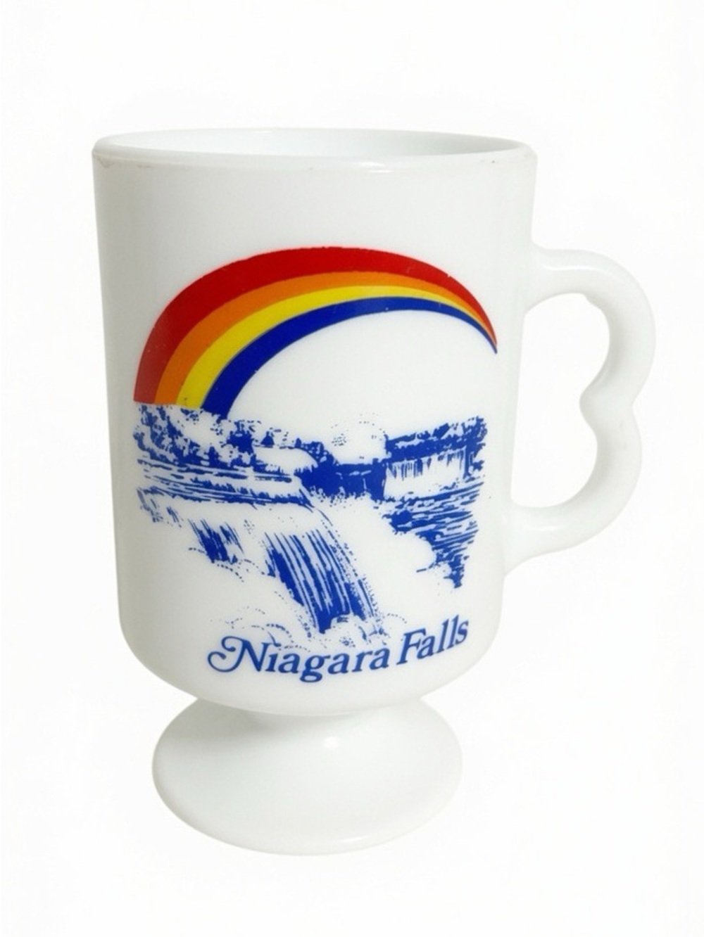 Vintage Niagara Falls “It’s Nicer in Niagara” Pedestal Mug Collectible Souvenir